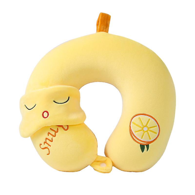 Travel Pillow, Cute Memory Foam Neck Pillow , Soft Adjustable Airplane Pillow For Chin Support, Headrest And Sleeping