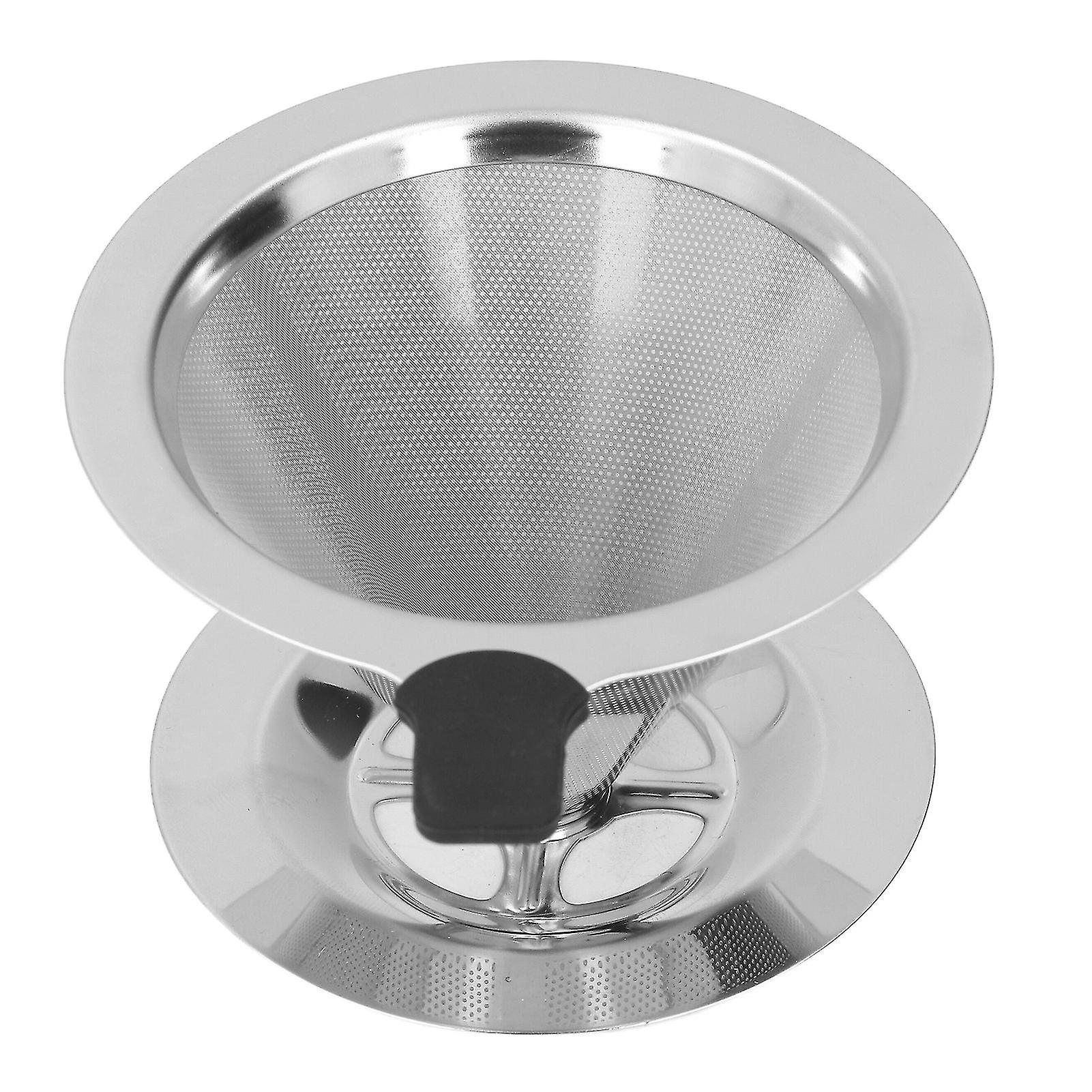 Drip Coffee Filter Double Mesh Paperless Stainless Steel Cone Dripper Reusable 1?2 Cup 300 Mesh