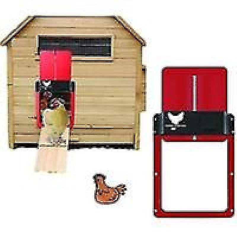 Automatic Coop With Sensor - Coop Fully Waterproof In Induction Coop - Coop Red-subaoe