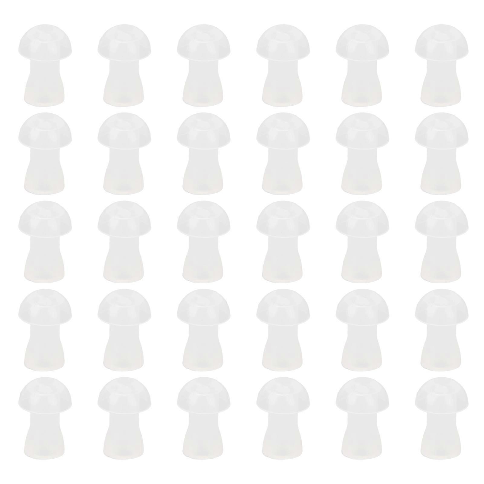 30pcs Hearing Amplifiers Eartips Soft Silicone White Accessories Replacement Earbud S