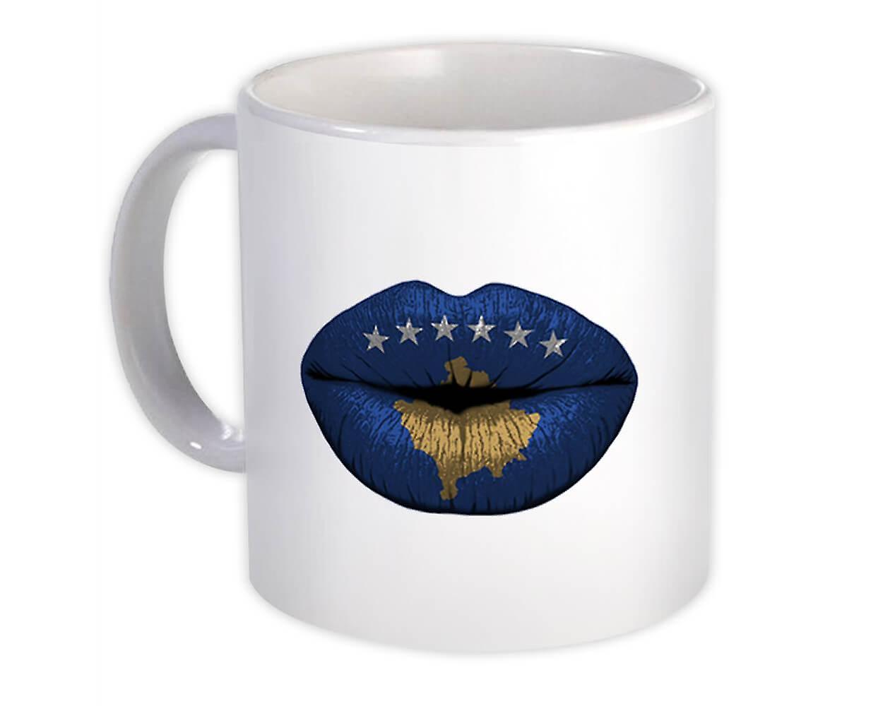Gift Mug: Lips Kosovan Flag Kosovo