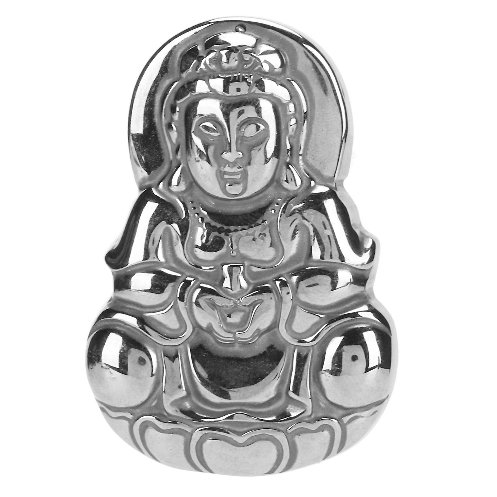 Pendentif térahertz, motif bouddhiste sculpté, favorisant la circulation, ornements en pierre pour hommes