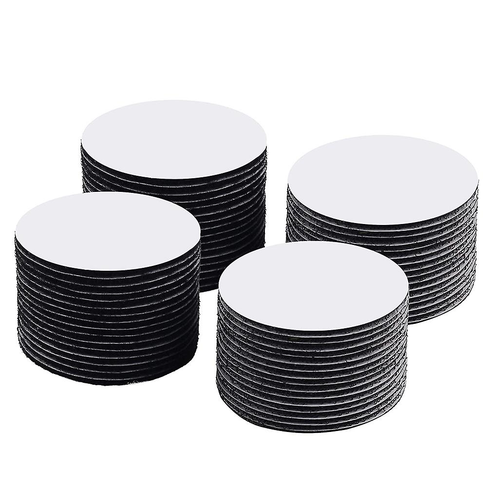 64 Pairs Hook and Loop Tape Fastener Round Dia. 2.4 inch Dots Pad with Heavy Duty Adhesive Hook Loo