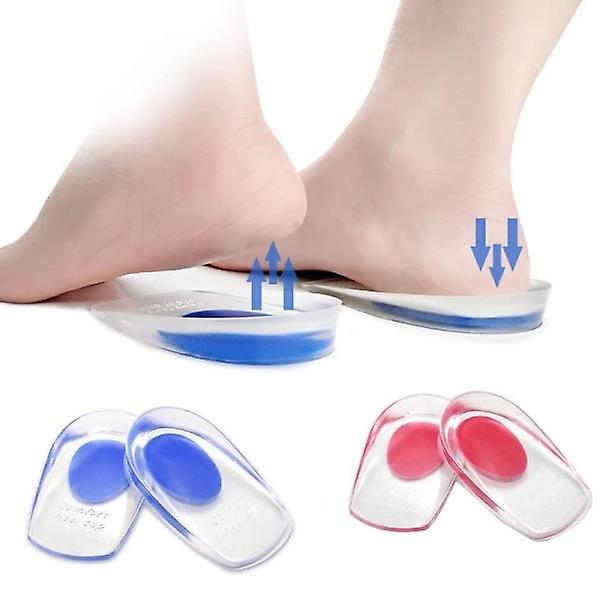 2-pack Heel Inserts - Silicone Shoe Inserts - Transparent Blue