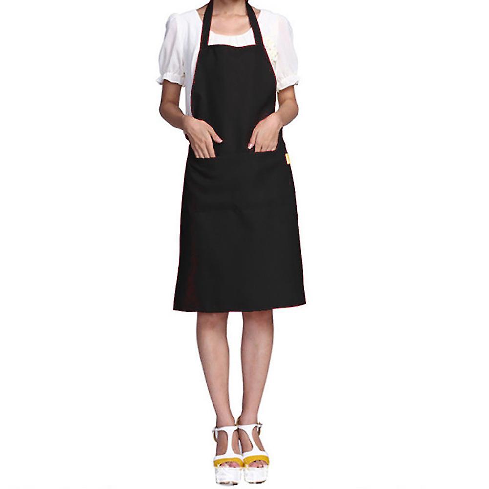 Solid Color Oil-resistant Restaurant Home Kitchen Cooking Protective Apron