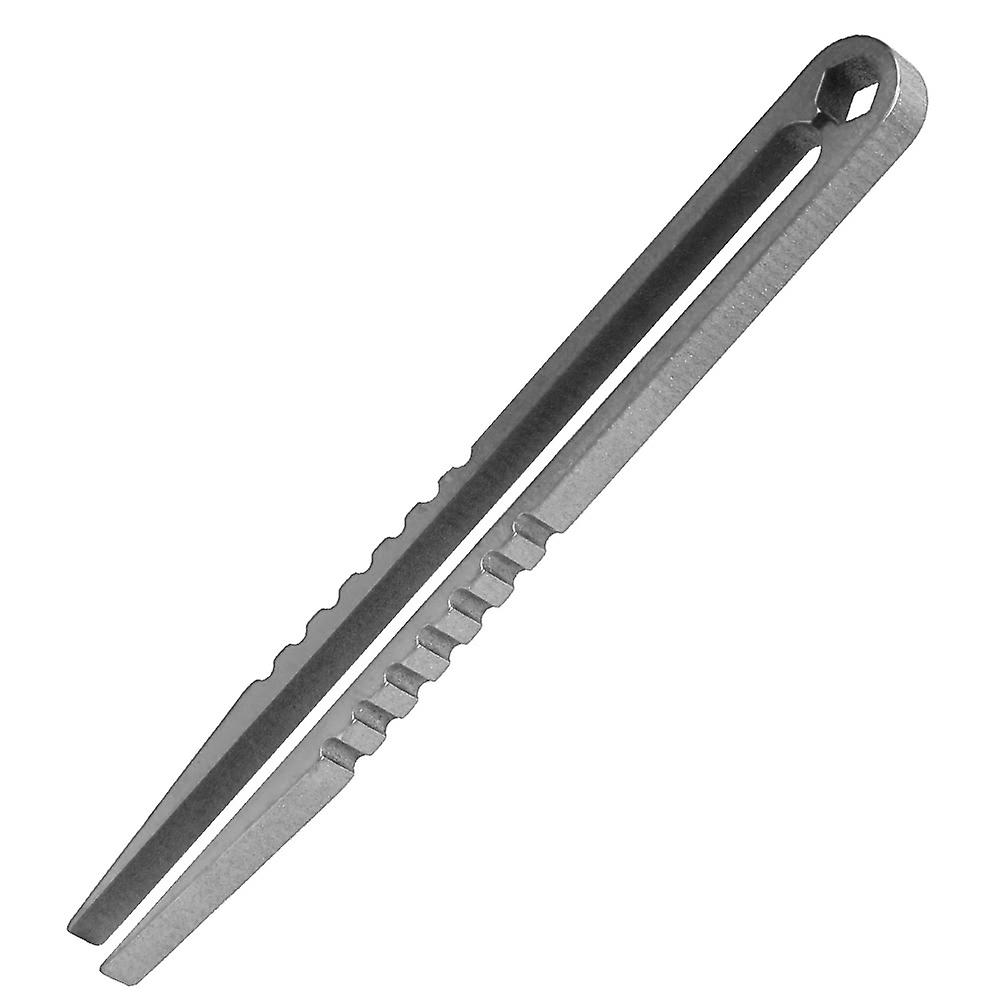 BLLBOO EDC Mini Tweezers - EDC Tool Portable EDC Titanium Alloy Tweezers Outdoor Survival Camping Travel Mini Tool(Steel Color)