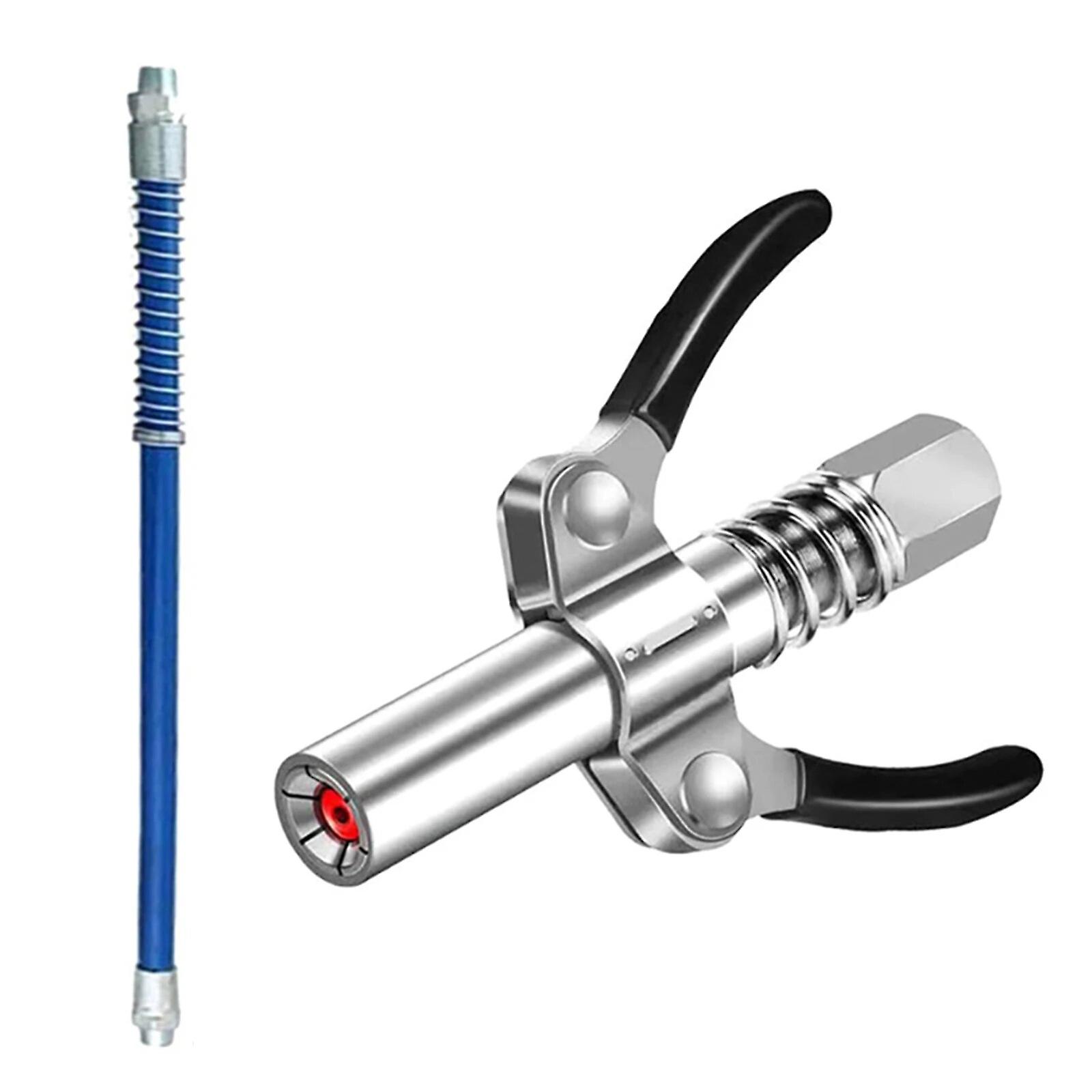 Lock Clamp Type Grease Nozzle Quick Connect Oil Injector Nozzle Stainless Steel High Pressure 10000 PSI Car Syringe Grease Tip~1812