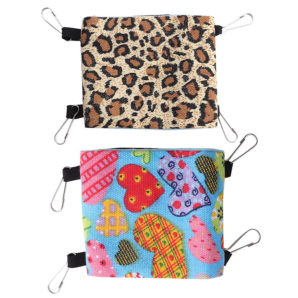 2 pcs /set Hamster Warm Canvas Hammock Hanging Swing Bed