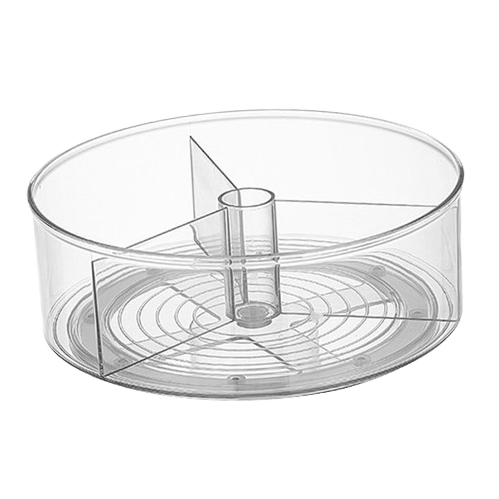 Rotating Kitchen Organizer Clear Storage Bin for Spice Condiments Style A