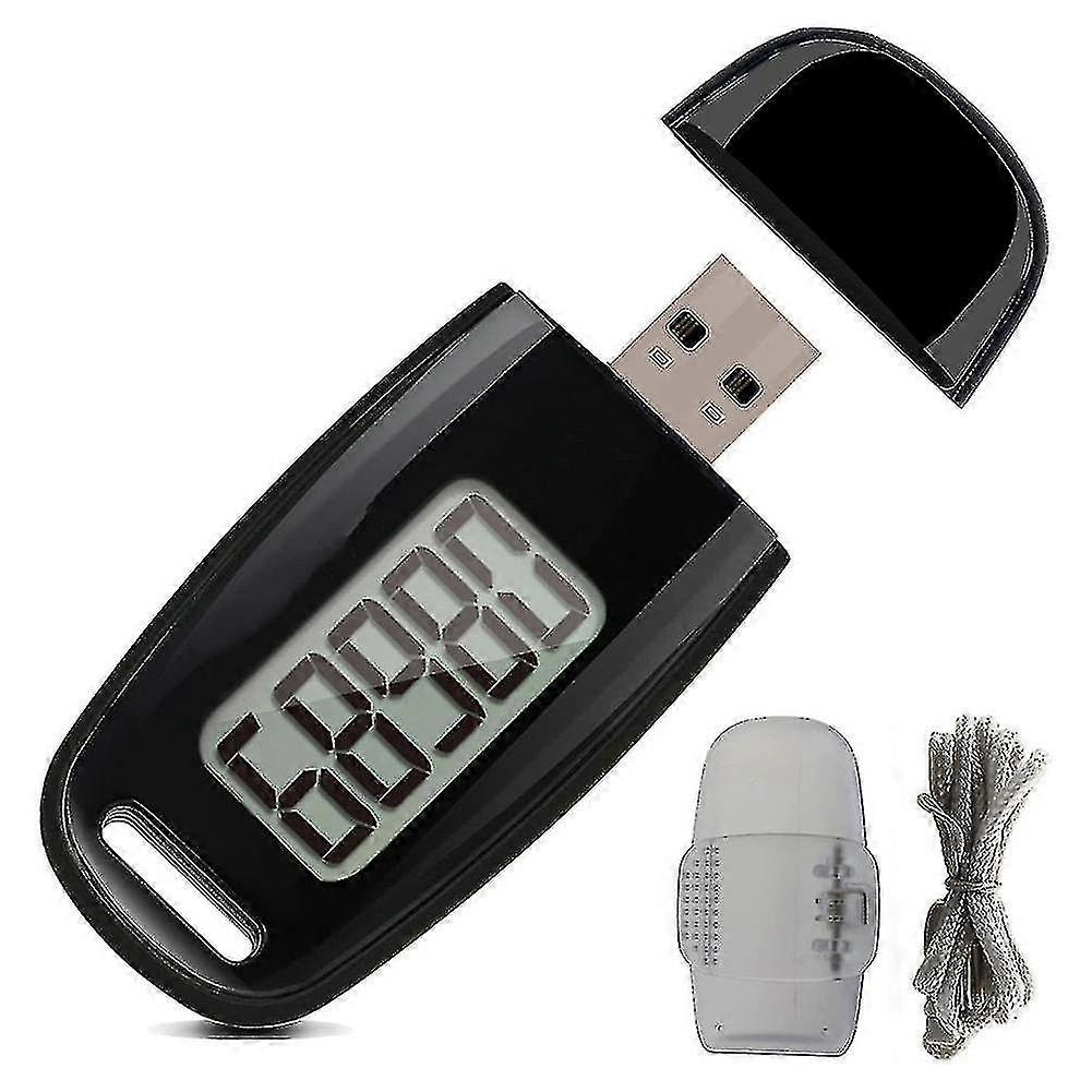 Simple Step Counter,walking 3d Pedometer With Rechargeable Battery,accurate Fitness Tracker,digital Pedometer,black