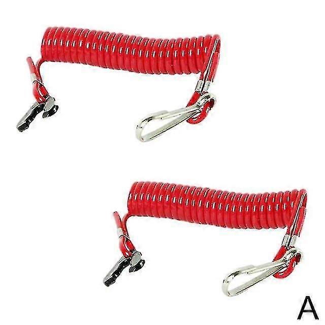 2pcs Boat Outboard Engine Motor Lanyard Kill Stop Switch Safety Tether For Yamaha Kill Switch Key Rope Tool