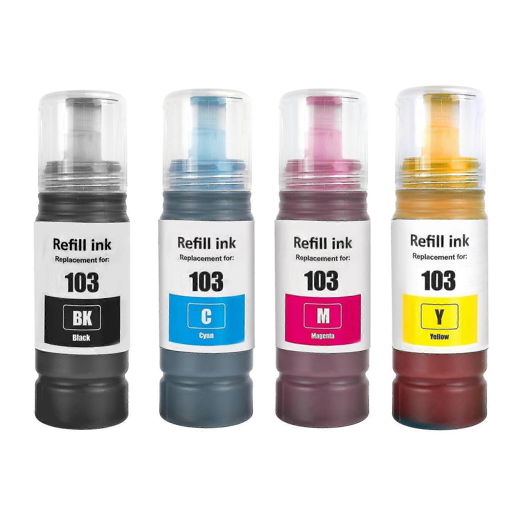 Set Of 4 Ink Bottles 70ml To Replace Epson 103 Compatible/non-oem - Miao