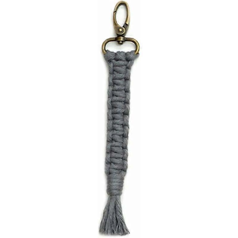 Macrame Keychain Boho Macrame Bag Charms Accessory for Car Key Supplies, B