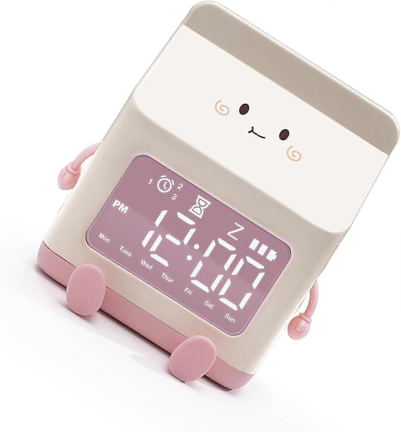 Cute Alarm Clock, Countdown Function Alarm Clock For Home (pink)