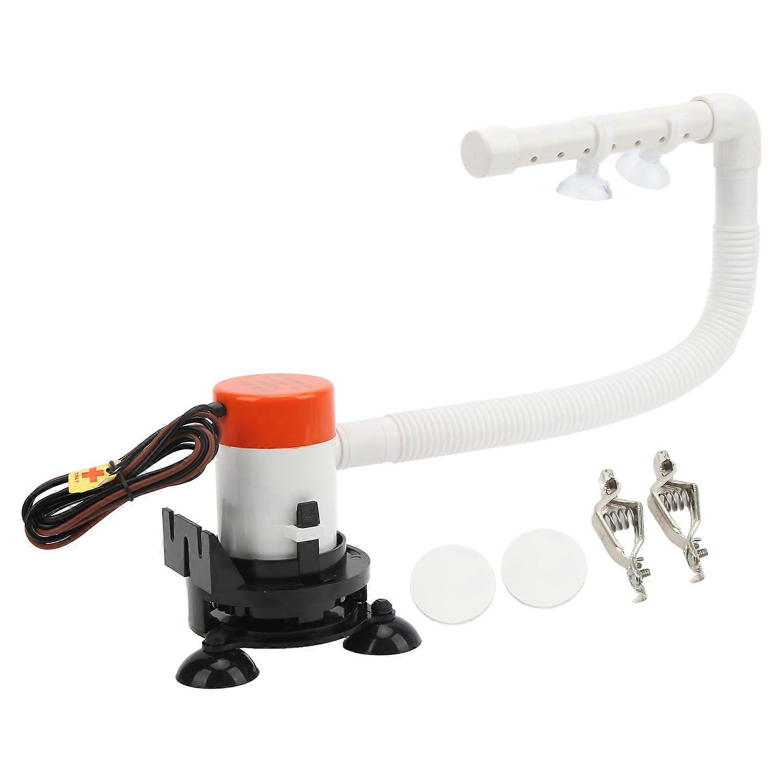 Bait Pump 12V 350GPH Maximum Flow Portable Boat Tank Fish Saver Aerator for Any Container NO.23352