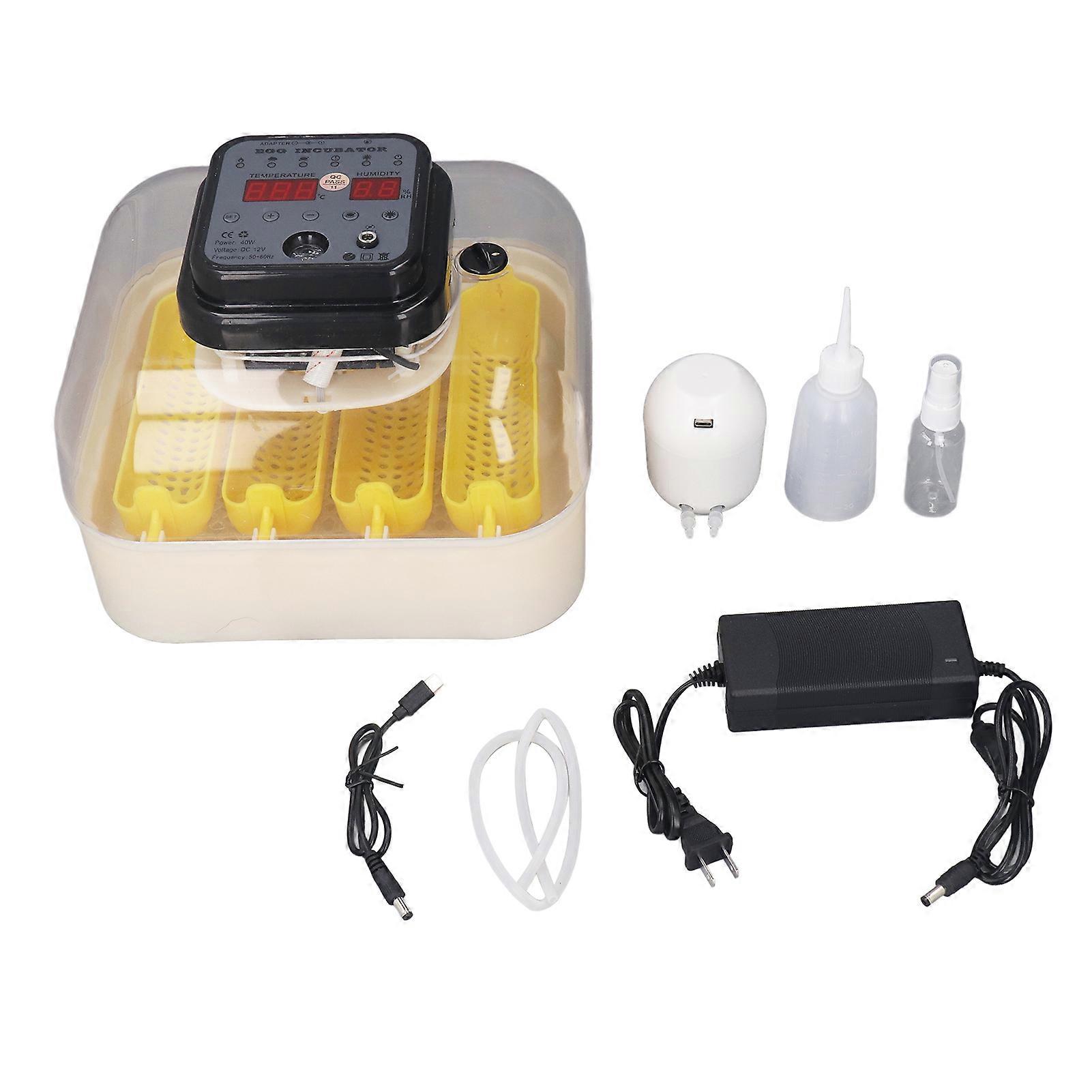 16 Eggs Incubator Smart Thermostatic Control Egg Hatching Incubator for Chicken Duck Goose Quail Eggs US Plug 100 to 240V Single Electric NO.4135
