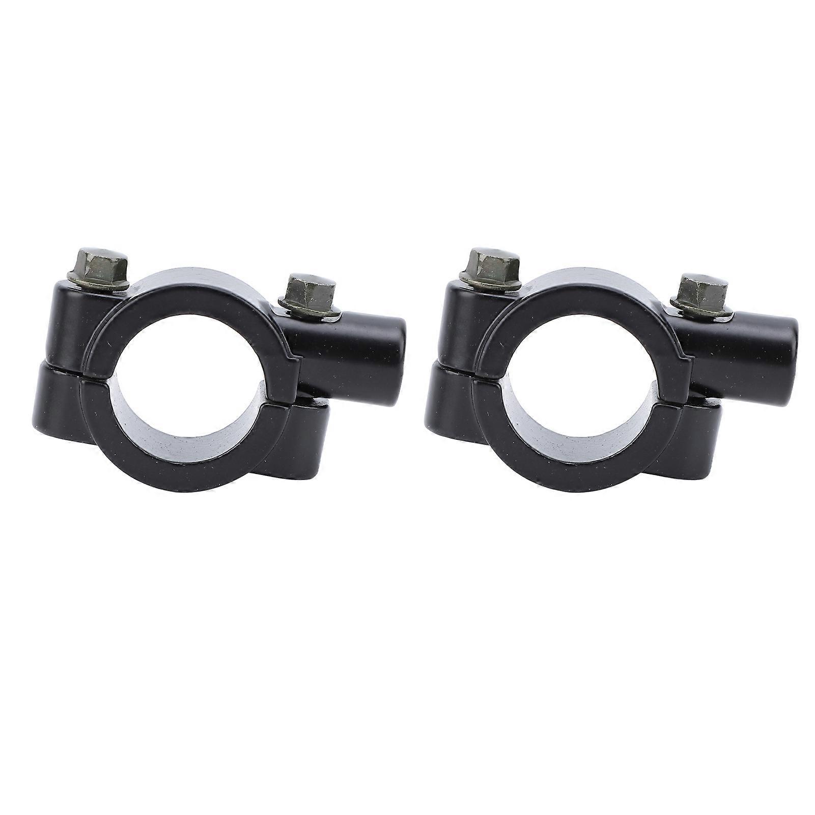 2PCS 25mm Motorcycle Handlebar Mirror Mount Holder Clamp Bracket Adapter Universal for Motorbike ATV Scooter Project Bikes Black M10 NO.0178