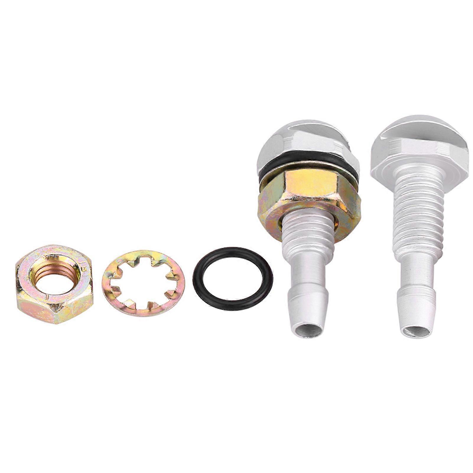 2 stuks universele aluminiumlegering auto auto voorruit sprayer wasmachine nozzle zilver