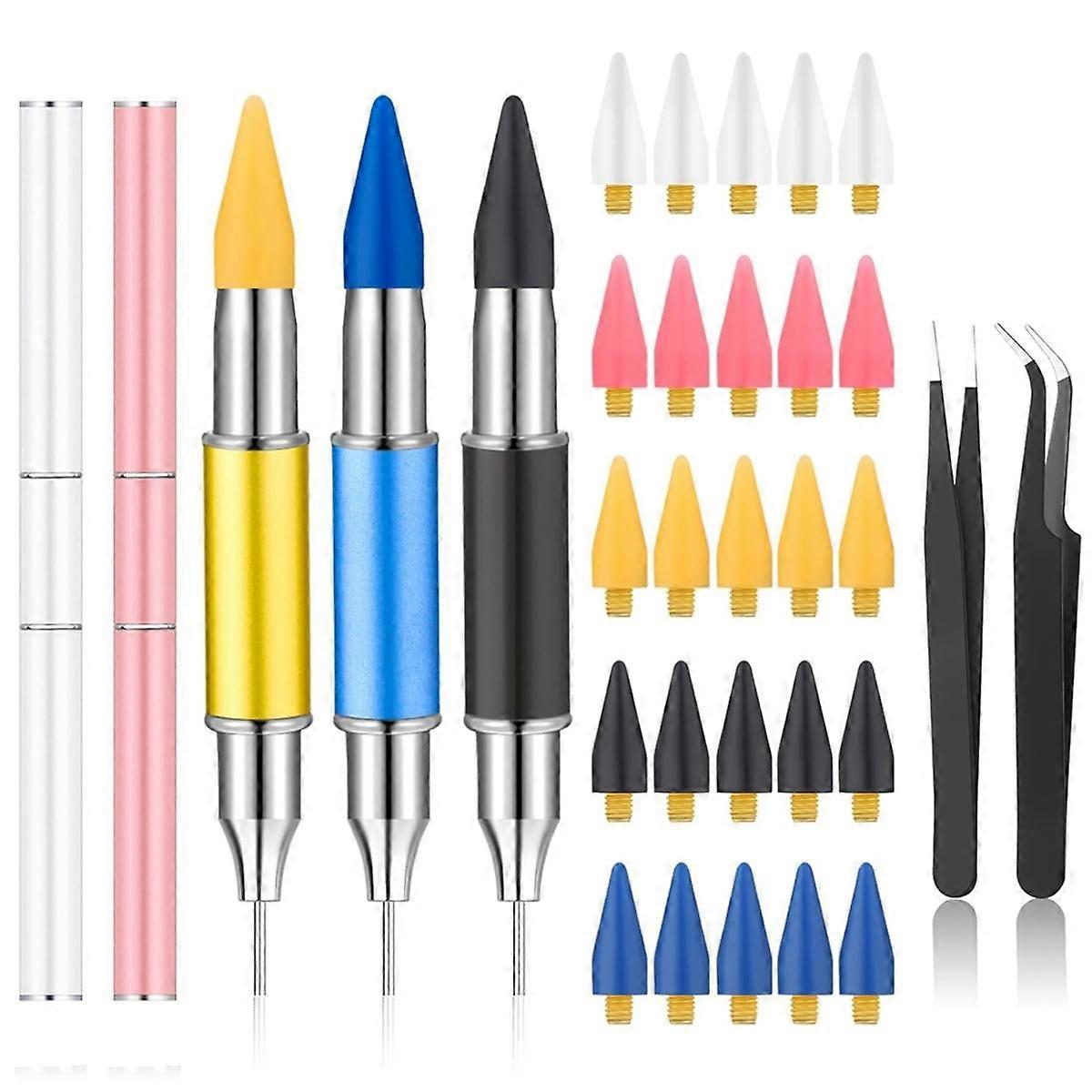 5 Pcs Rhinestone Picker Tool, Rhinestone Applicator Tool, Wax Pencil for Rhinestones Wax Pen for Rhinestones Gem Picker