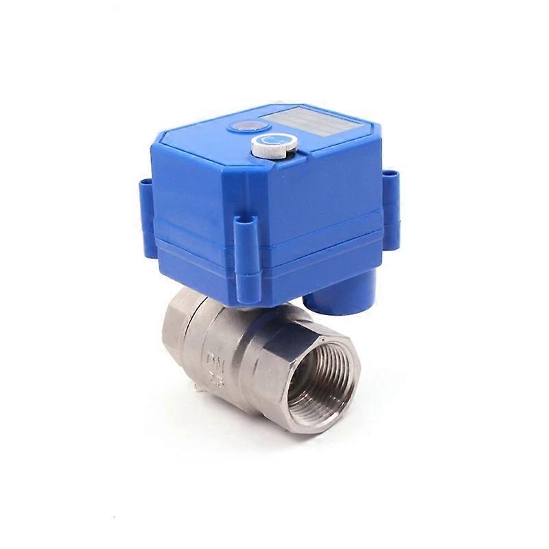 1/2" 3/4" 1" 2" Three Way Motorized Ball Valve 220V 12V 24V 3-Wire 2 Control Brass Electric Ball Valve Big Torque1/2.