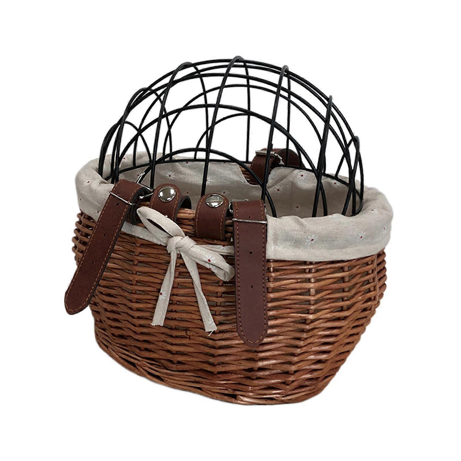 Cykelkurv Aftagelig cykelkurv til shopping, mountainbikes, racercykler, brun