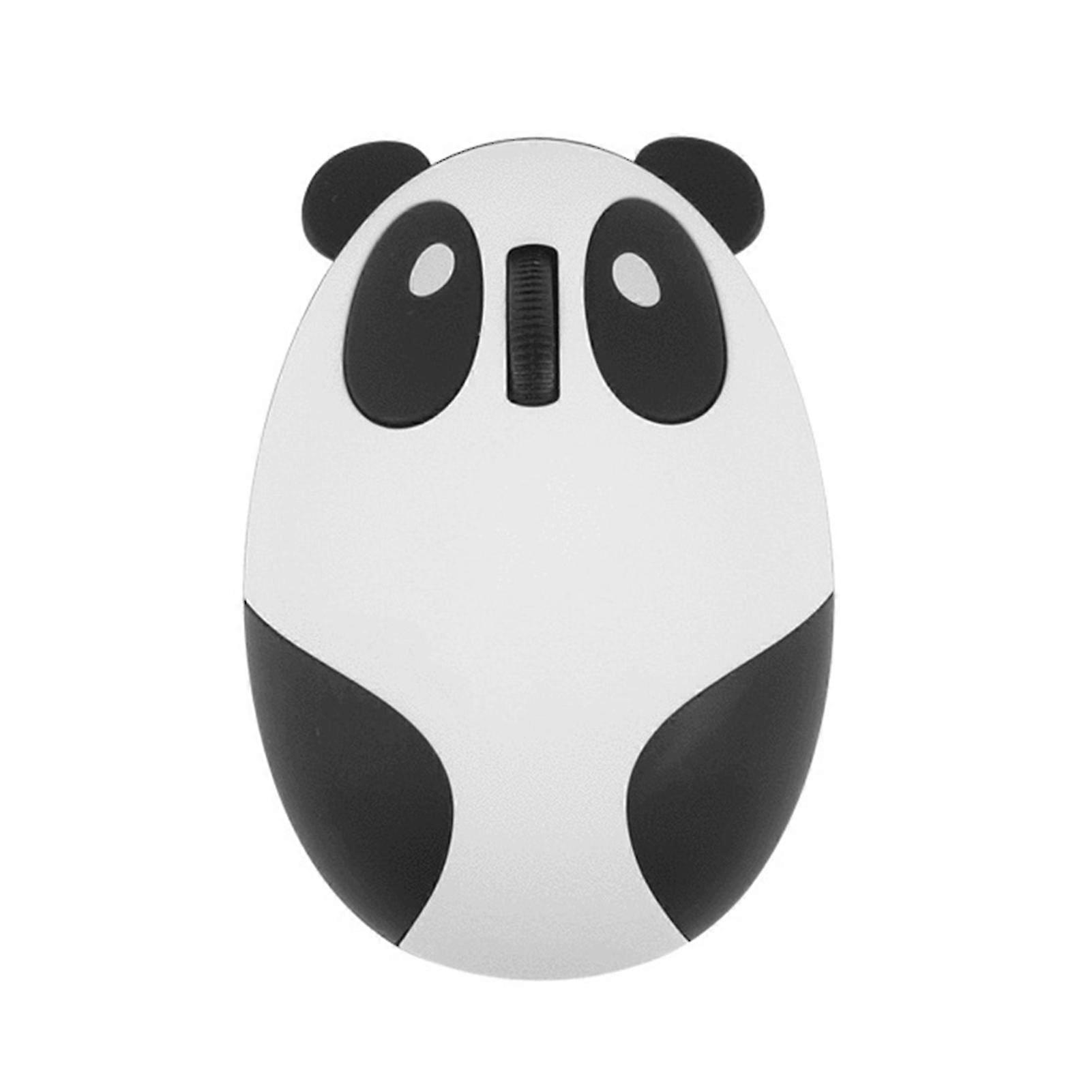 Wireless Mouse Cute Panda Design Abs Mute 2.4g 1200dpi Plug Play Optical Mouse For Desktop
