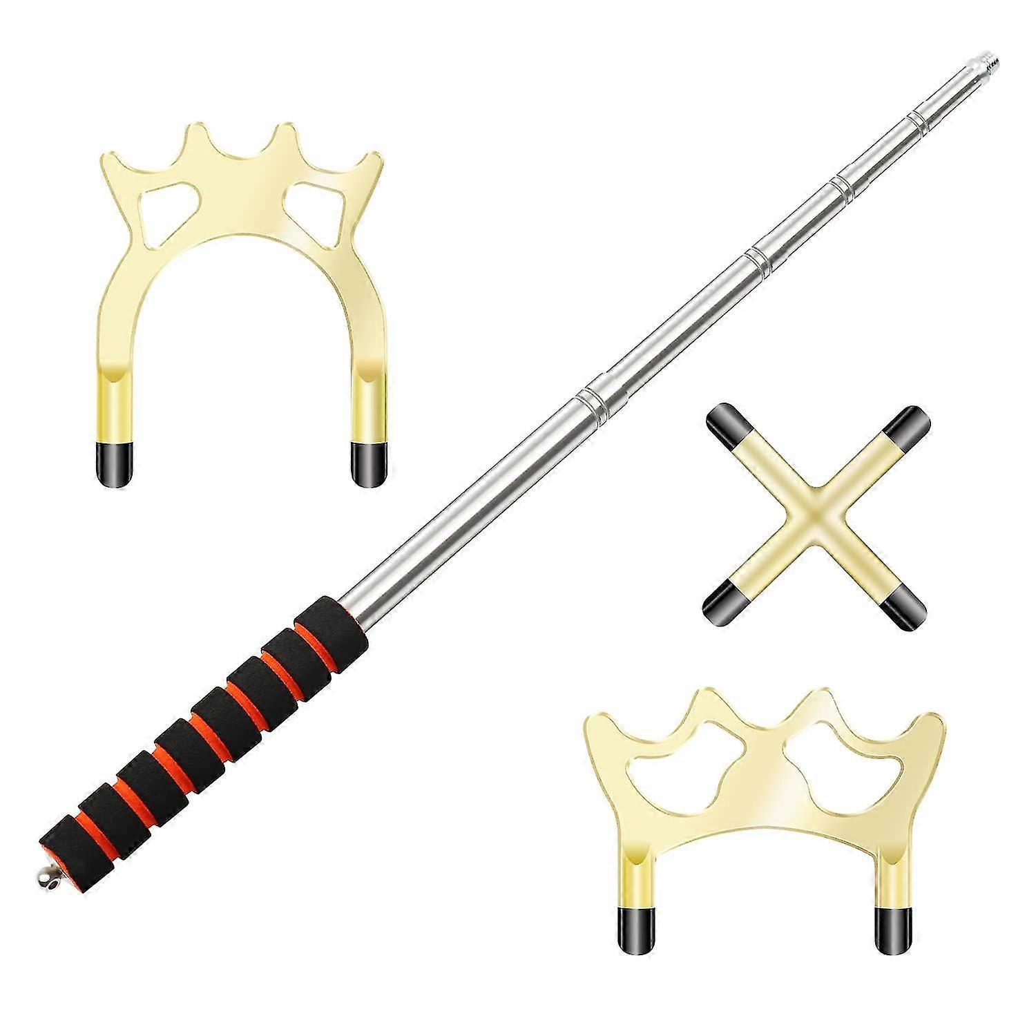 4 Stück, Billard-Queue-Schläger-Brücke, einziehbares Billard-Queue, 3 Stück abnehmbarer Messing-Stegkopf