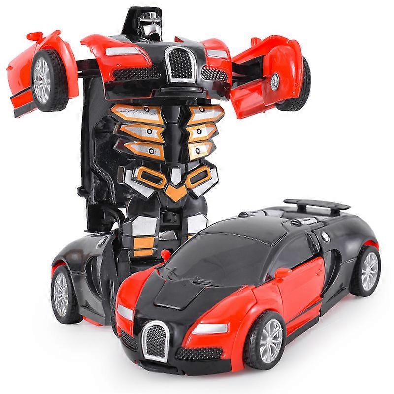 Vervorming Voertuig Botsing Impact Traagheid met één knop Bugatti Veyron Speelgoed Auto Transformers Robot Kind Kind Cadeau Tijd beperkt11