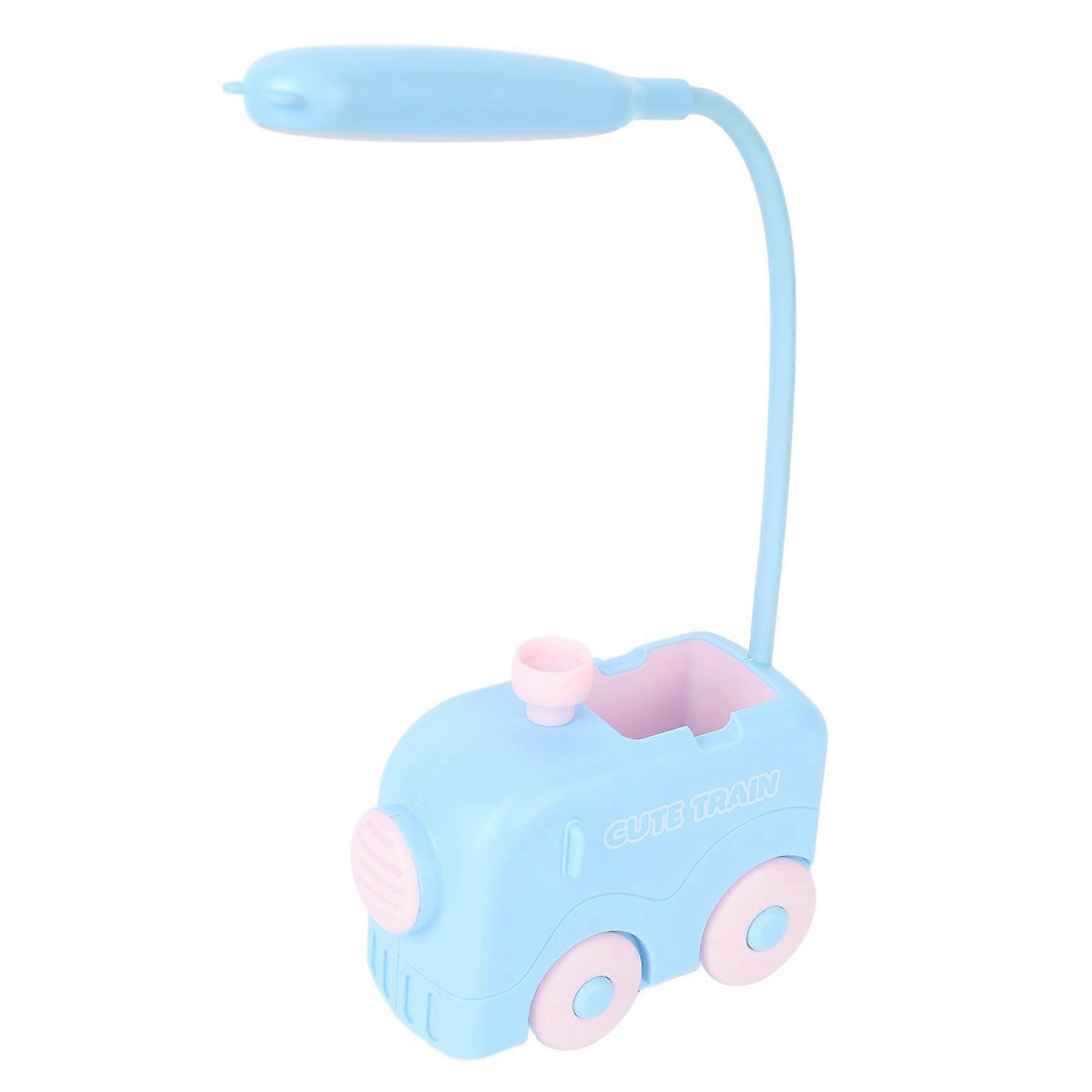 Mini Train LED Bedside Lamp Eye Protection Study Reading Light USB Charging with Pen Holde