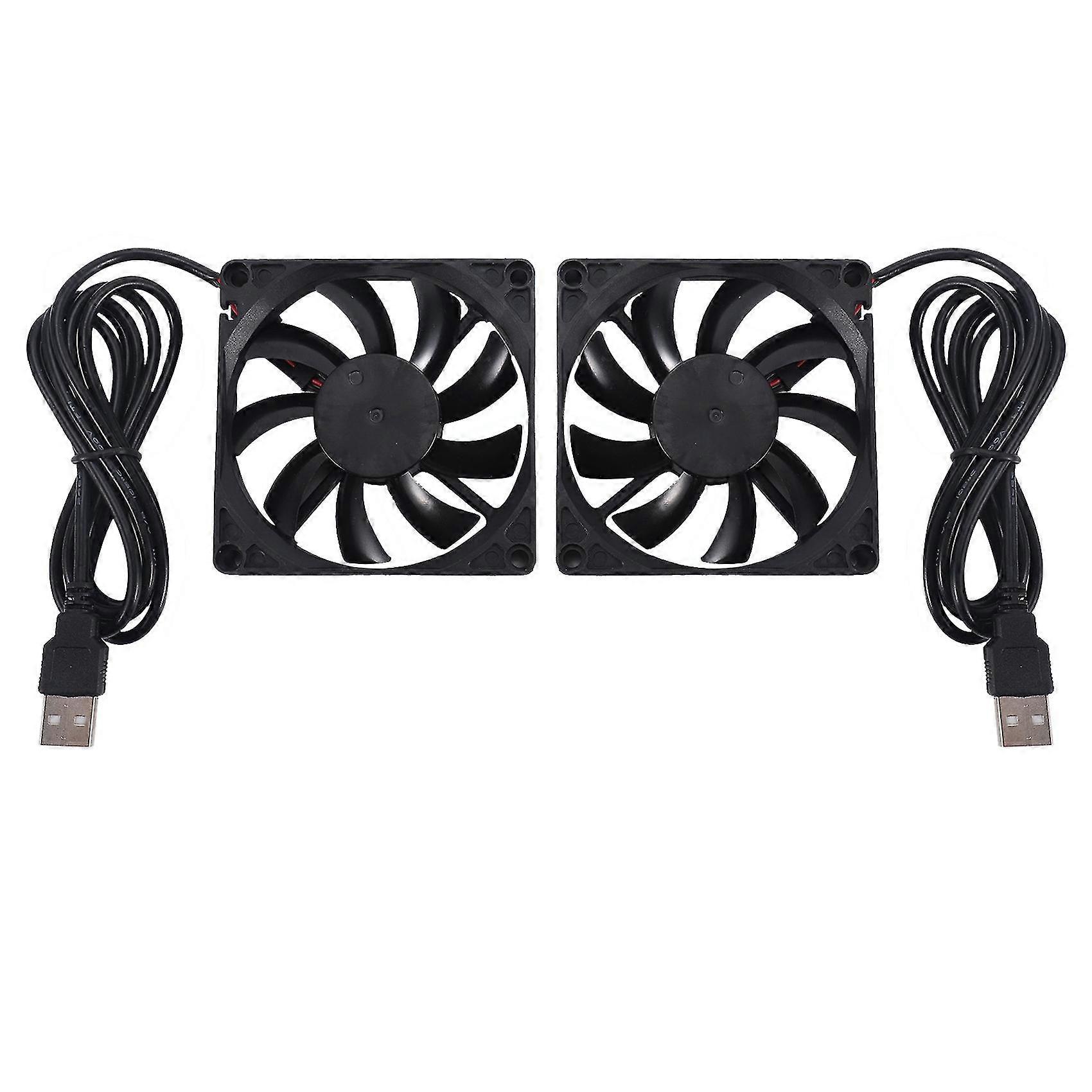 80 مم 5 فولت USB مروحة 80 مم 8 سم 8015 فرش العاصمة تبريد مروحة الكمبيوتر جهاز الكمبيوتر راوتر حالة مروحة برودة 2 قطع