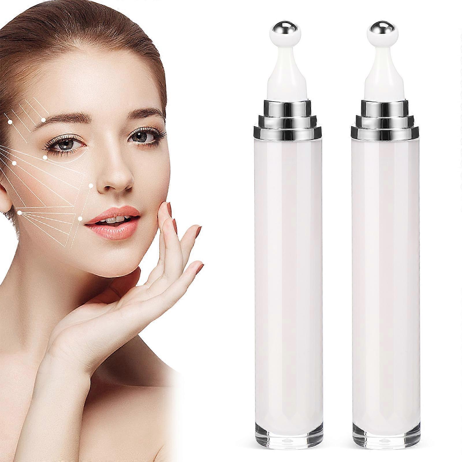 2pcs Roller Bottles Empty Refillable Eye Cream Applicator Bottles Essential Oil Roller Bottles Dispenser 20ml