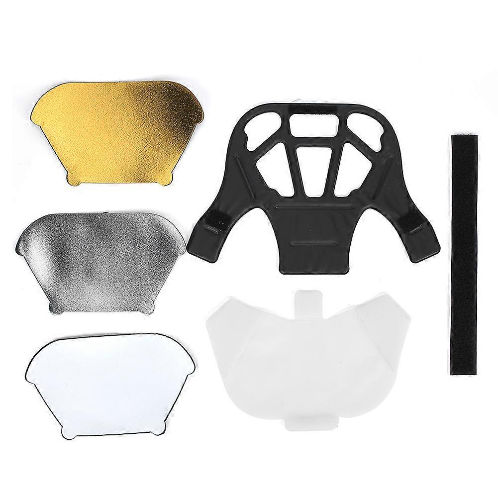 Universal SLR Camera Top Flash Light Lamp Reflector Board Set Silver White GoldenNEW2