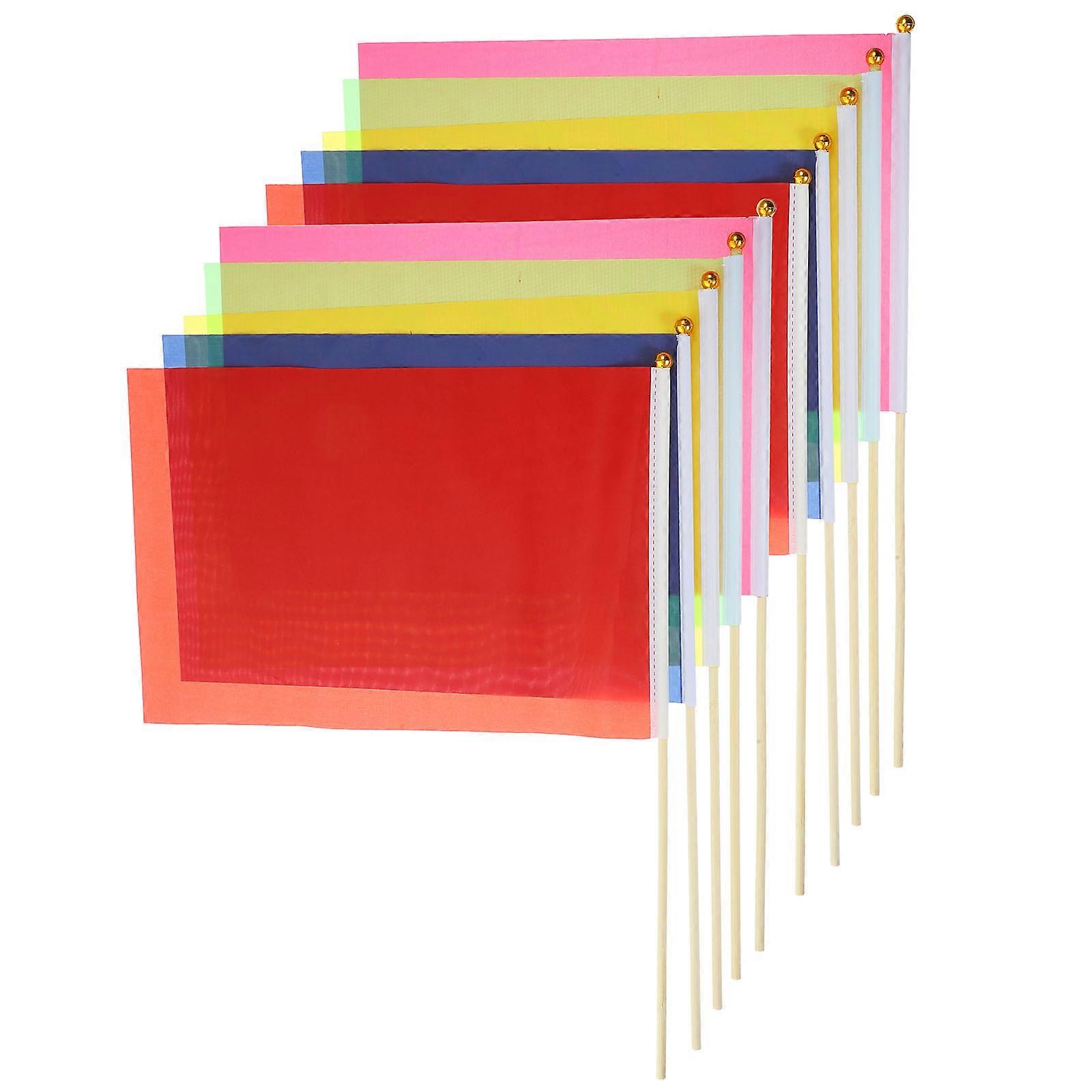 10pcs Lawn Marking Flags Landscape Flags Garden Flags Rectangle Flags Marking Tool