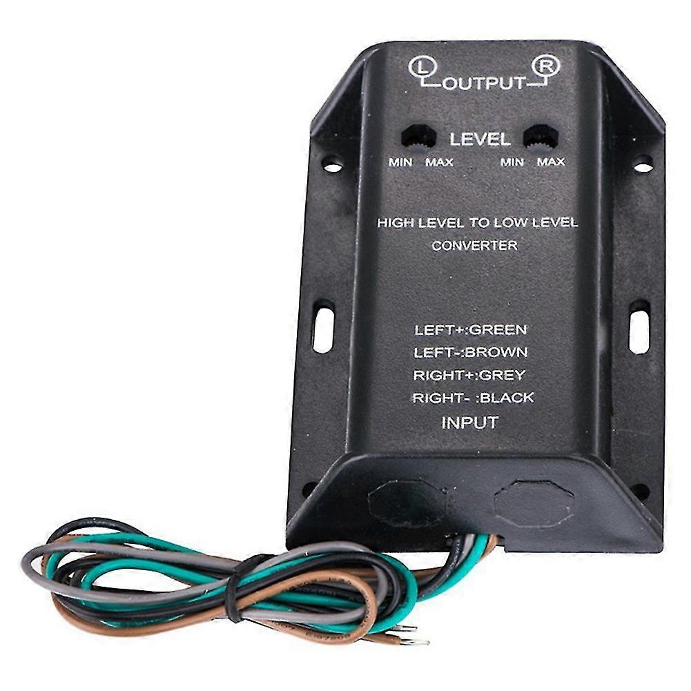 High To Low Line Level Adjustable Adapter 2 Channel Speaker To Rca Converter