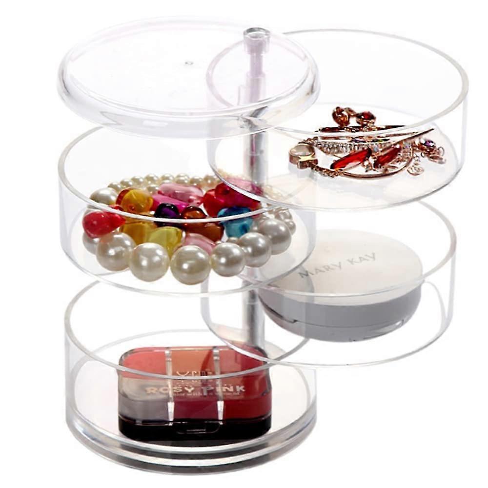 LINJOU Stackable Cosmetic Storage Display Case with 4 Layers