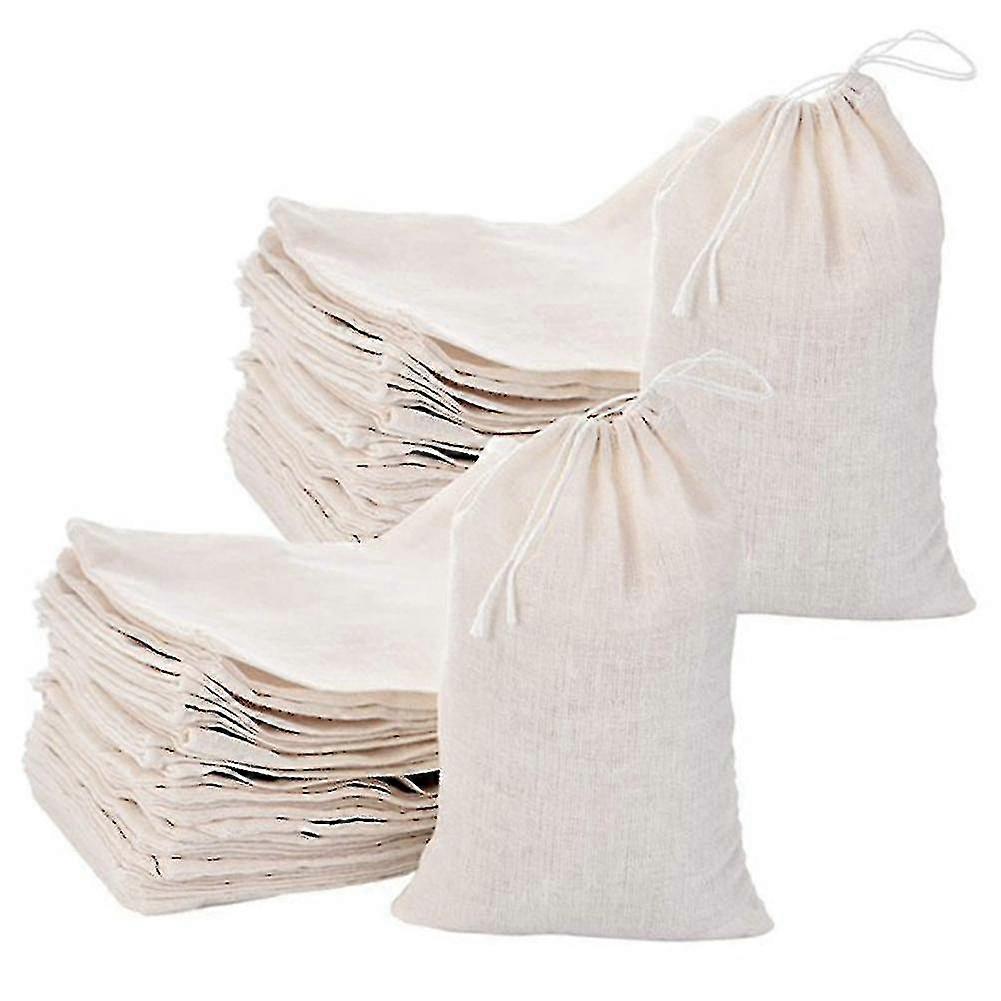 50 Pack Cotton Muslin Bags Multipurpose Drawstring Bags For Tea Jewelry Wedding Party Favors Storag