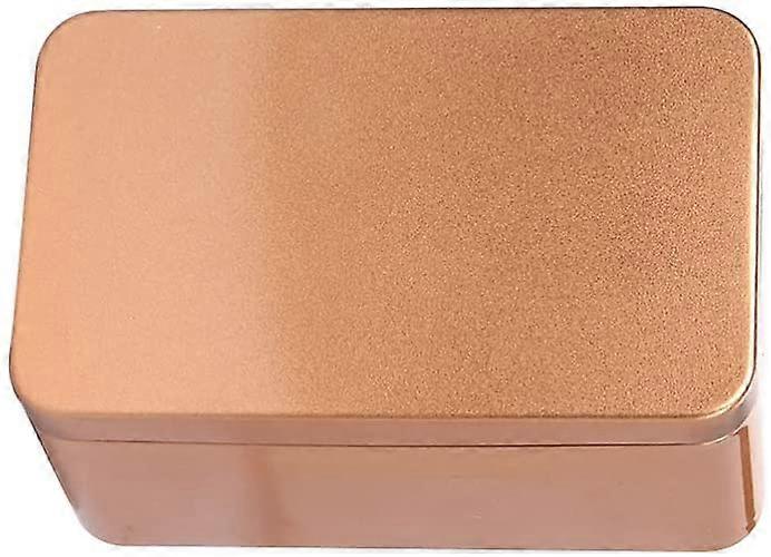 Rectangular metal storage box - Tea box - Spice box - 13 x 8 x 6 cm - For sweets and coffe