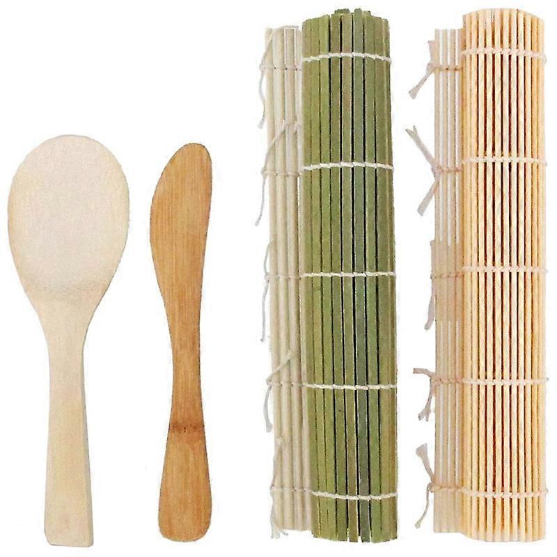 New Sushi Maker Kit Sushi Mold Rice Roll Mold Cooking Tools Set for Sushi Roll Bamboo Mats and Utensils Roller Mat