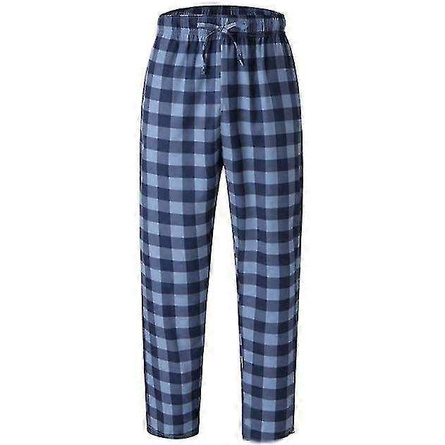 Mens Autumn Winter Drawstring Design Pajama Pants With Pockets