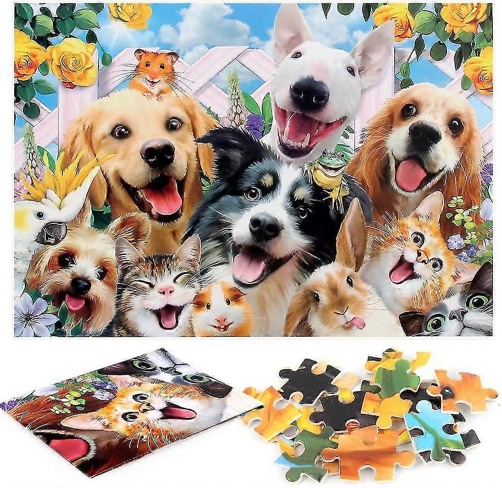Pet Family Jigsaw Puzzle 1000 Pieces. Impossible Puzzles. Skill Game For The