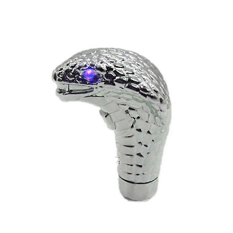 Car Manual Gear Shift Knob Stick Led Eyes Chrome Cobra Snake Cool Shift Lever-colour:blue