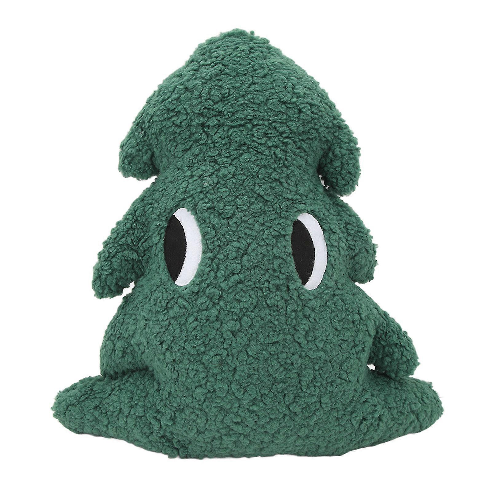 Pine Tree Plush Stuffed Toy Adorable Big Eyes Super Soft Home Decor Hugging Pillow for Sofa Living Room Green