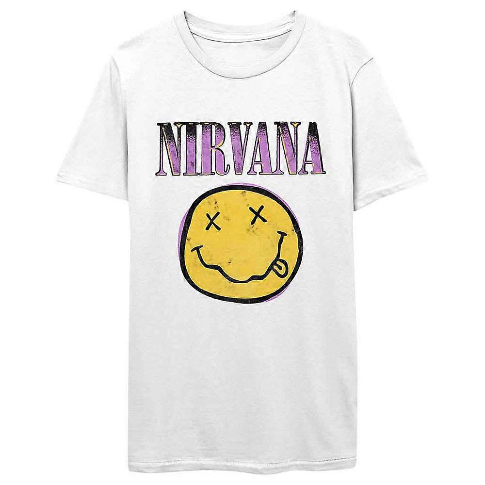 Nirvana  Grunge Face Pink T Shirt
