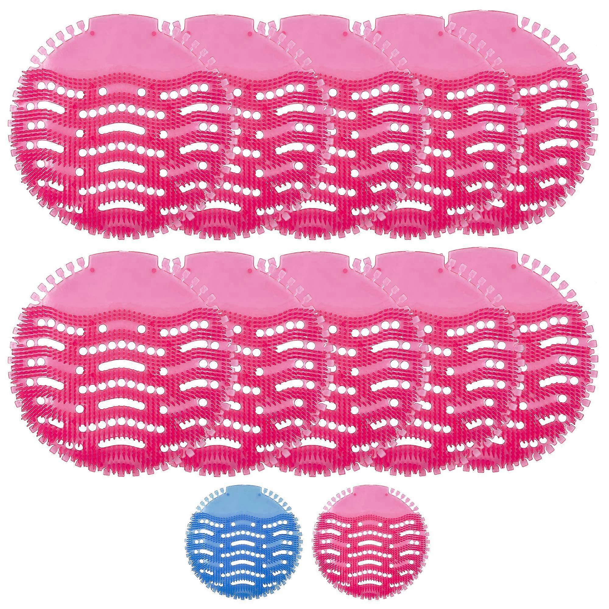 10PCS Urinal Screen Splash Mats, Scented Toilet Deodorizer and Urinal Splash Guards for Mens Toilet Urinal Screen Cherry Pink