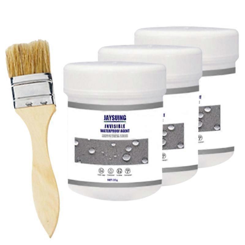 3x عامل مقاوم للماء غير مرئي 30 جرام ، مانع تسرب عازل شفاف مقاوم للماء ، عامل طلاء شفاف مقاوم للماء عامل إصلاح عامل مضاد للتسرب رذاذ الغراء Grou