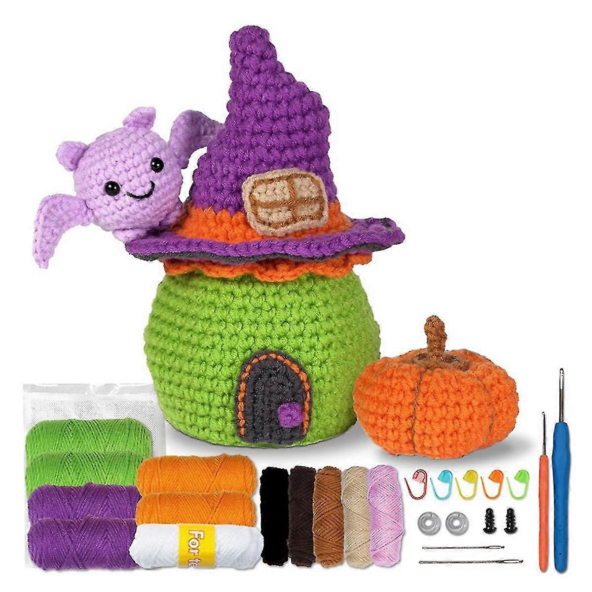 Crochet Kit for Beginners Halloween DCor Crochet Kit with Step-By-Step Video Includes Instructions