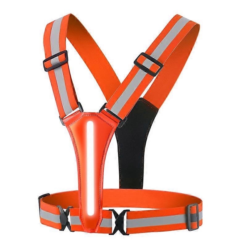 OrangeRunning Reflective Vest - Rechargeable LED Cycling Reflective Vest