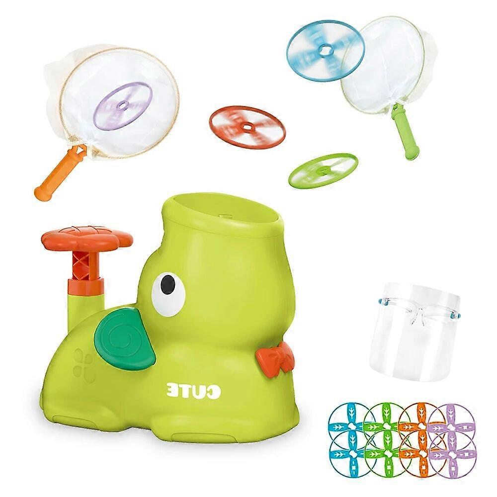 子供のためのフライングディスクランチャーのおもちゃフライングソーサーのおもちゃ子供のためのおもちゃ3+フリスビーの教育玩具を照らす