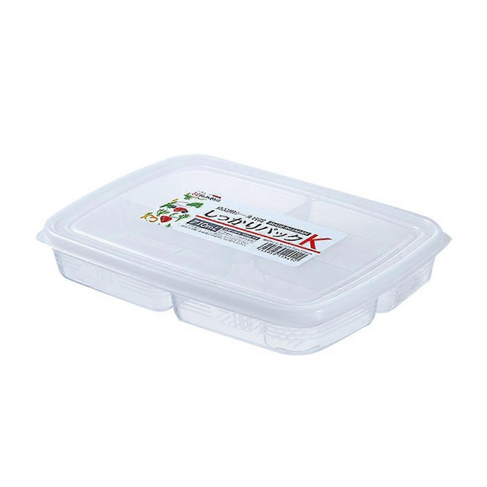 Refrigerator Crisper Compartment High Capacity Good Sealing Transparent And Visible 4 Grids Stackable Fridge Food Storage Box for Kitchen KAESI
