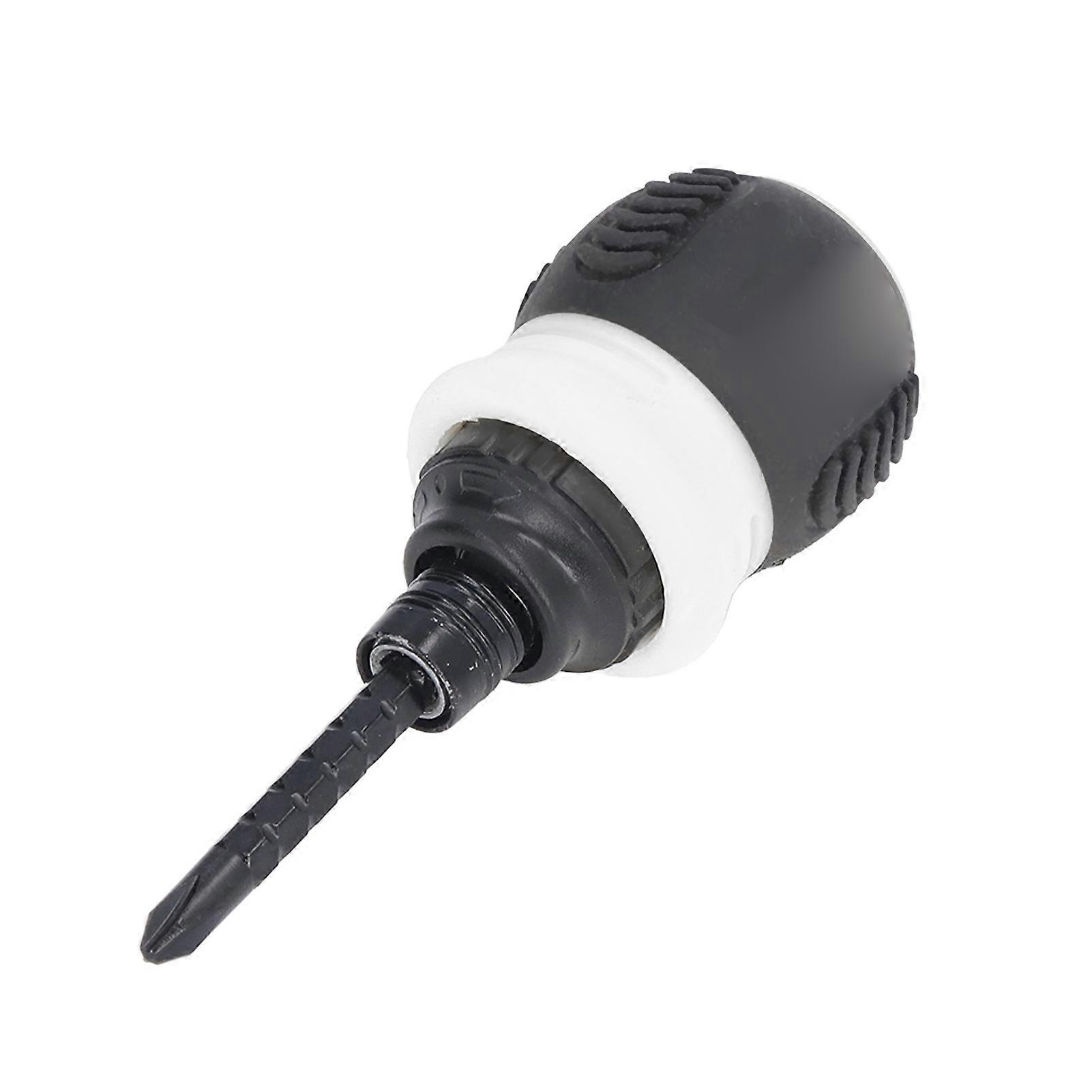 Spärrskruvmejsel med korsspår, 2-funktion, justerbar, mini, kromvanadiumlegering, stål, hårdvara, grå